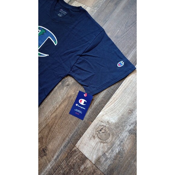 NWT Men's Champion Classic T-Shirt Navy Blue Earth C Logo, Small - Picture 4 of 7